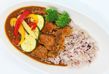 彩りポークカレー