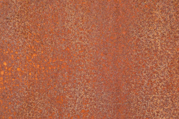 Close-up of metal surface of rubiginous color