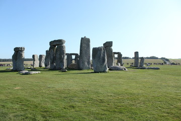 Stonehenge, Neolithic ancient standing stone circle monument, UNESCO World Heritage Site,...