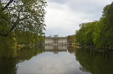 Royal Lazienki Park in Warsaw, Palace on the water, Poland