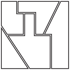 Vector mock up mood board of five frames. Photo collage templates.