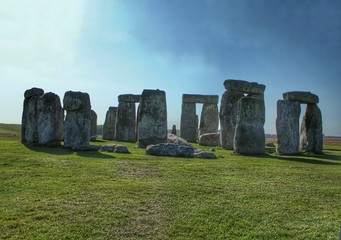 Stonehenge, Neolithic ancient standing stone circle monument, UNESCO World Heritage Site,...