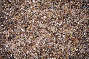 Gravel soil surface Prepare materials for the construction of a road foundation.
