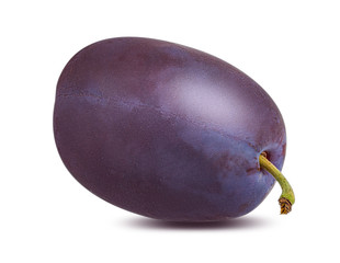 Plum isolated on white background with clipping path
