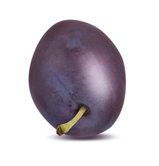 Plum isolated on white background with clipping path