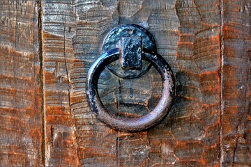 an old door lock system