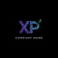 XP letter Logo Designs,X Initial name logo template