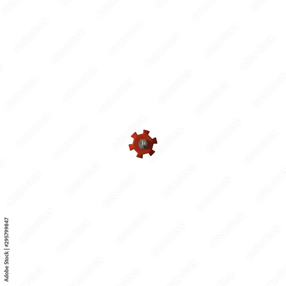 Fototapete screwdriver with a red pen on a white background, isolate. 3d rendering of excellent quality in high