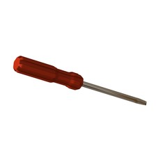 Screwdriver with a red pen on a white background, isolate. 3D rendering of excellent quality in high resolution. It can be enlarged and used as a background or texture.