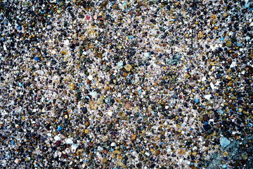 Gravel soil surface Prepare materials for the construction of a road foundation.