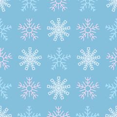 Seamless background with snowflakes