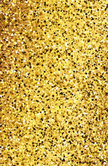 Golden glittering background with glitter effect
