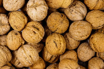 Background of the whole walnuts