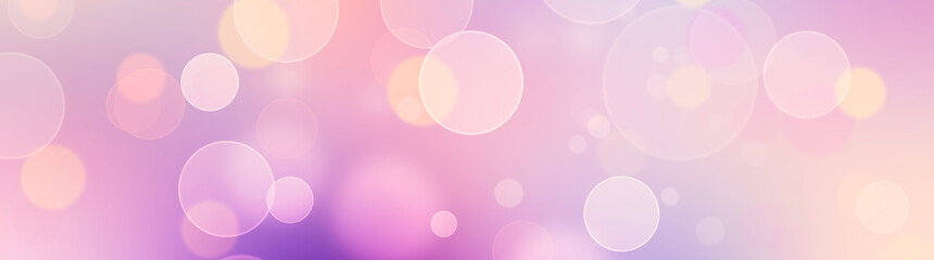 Panoramic bokeh, fits for banners, with place for text, soft colors