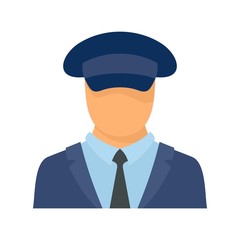 Ship captain icon. Flat illustration of ship captain vector icon for web design