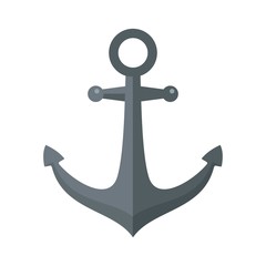 Ship anchor icon. Flat illustration of ship anchor vector icon for web design