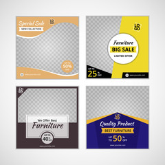 social media templates for furniture sale, template for ad