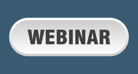 webinar button. webinar rounded white sign. webinar