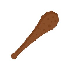 Stone age baton icon. Flat illustration of stone age baton vector icon for web design
