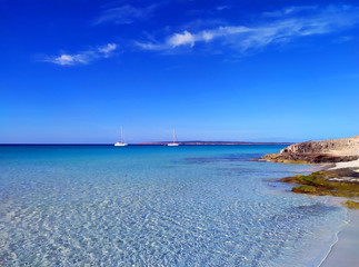 Es Arenals Beach: Formentera. Balearic Islands. Spain. Europe