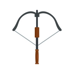 Hunt crossbow icon. Flat illustration of hunt crossbow vector icon for web design