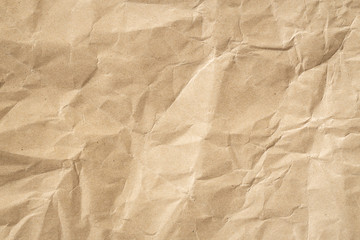 Recycle brown paper crumpled texture, Old paper surface for background.