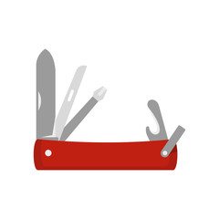 Penknife icon. Flat illustration of penknife vector icon for web design