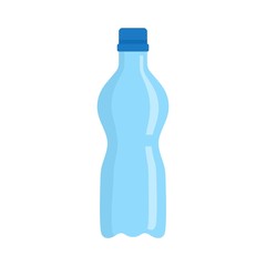 Water plastic bottle icon. Flat illustration of water plastic bottle vector icon for web design