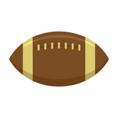 Rugby ball icon. Flat illustration of rugby ball vector icon for web design