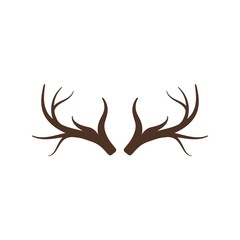 Deer antler logo vector icon illustration design 