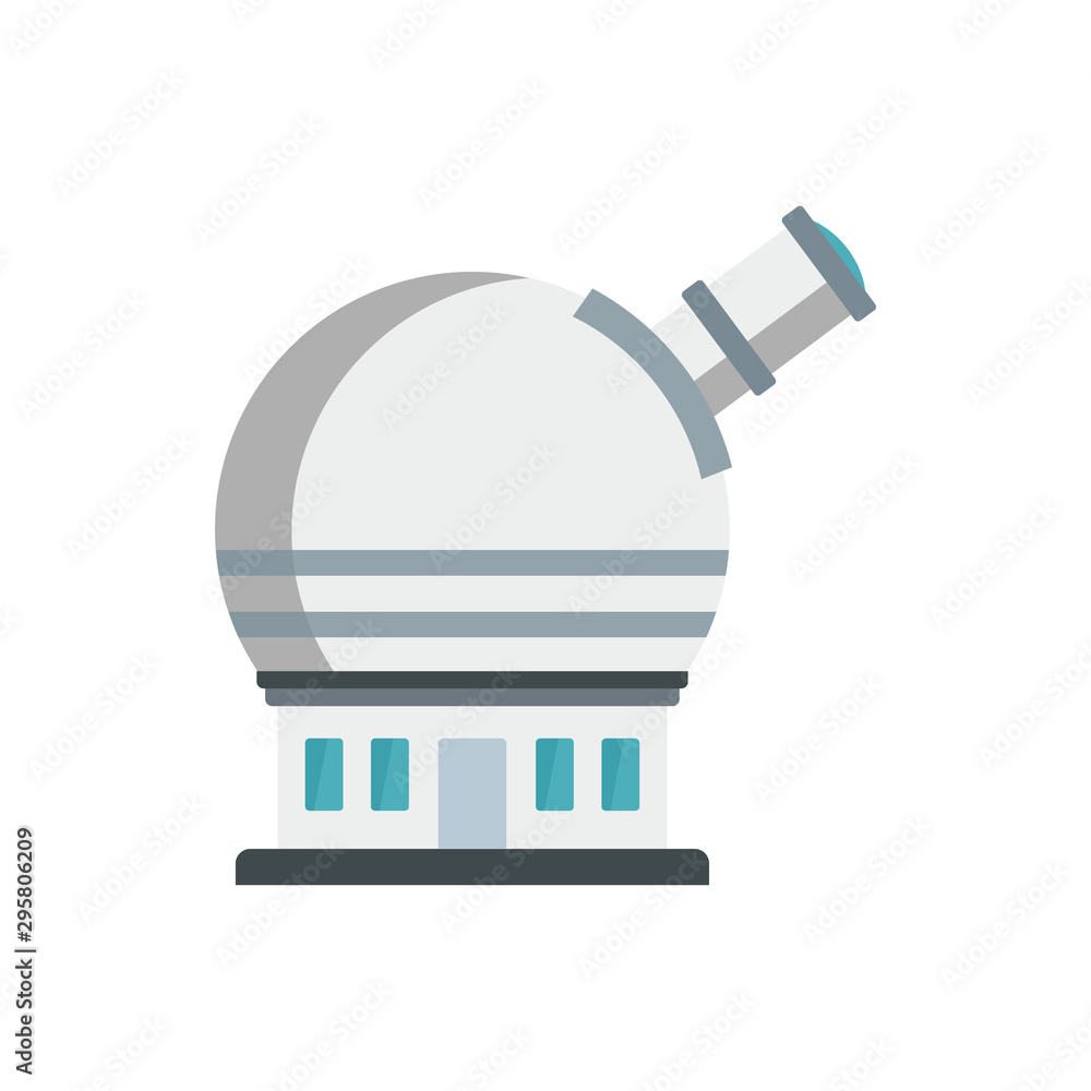 Poster astronomical observatory icon. flat illustration of astronomical observatory vector icon for web des