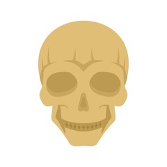 Smiling skull head icon. Flat illustration of smiling skull head vector icon for web design