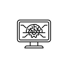 Computer icon. Element of future business thin line icon