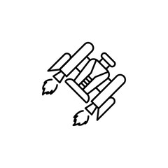 Jet pack icon. Element of future business thin line icon