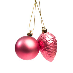 Christmas decorations isolated on white background - Image