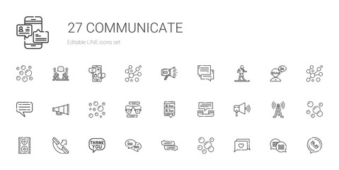 communicate icons set