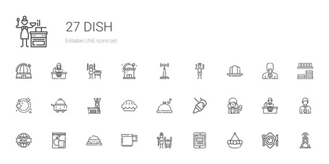 dish icons set