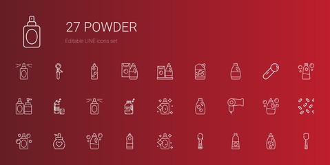 powder icons set