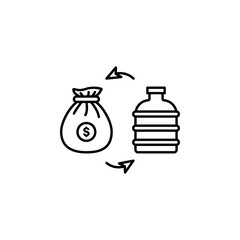 Trading icon. Element of future business thin line icon