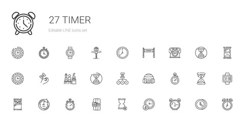 timer icons set