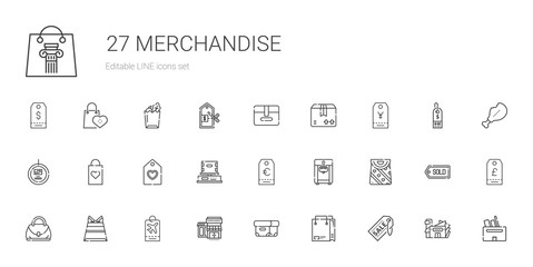 merchandise icons set