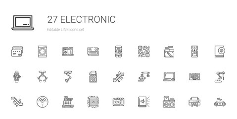 electronic icons set
