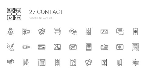 Fototapeta na wymiar contact icons set
