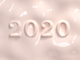 abstract liquid water 2020 3d render type number