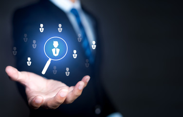 Select leader or employees, Headhunting, Recruitment business and Human Resource Management