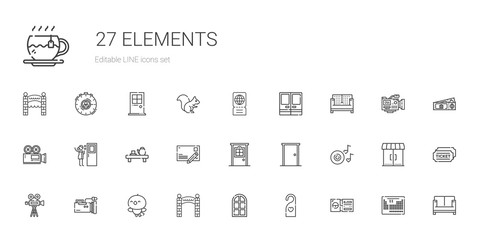 elements icons set