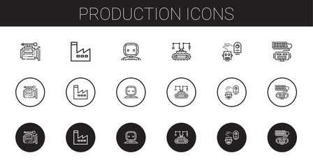 production icons set