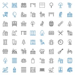 wood icons set