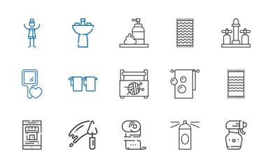 bathroom icons set