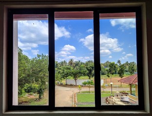 Nature through window